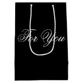 中級黒デザイナー抱き枕 ミディアムペーパーバッグ (裏面)