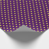 中紫と黄の水玉模様 ラッピングペーパー (角)