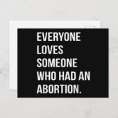 中絶した人を誰もが愛している ポストカード (正面/裏面)