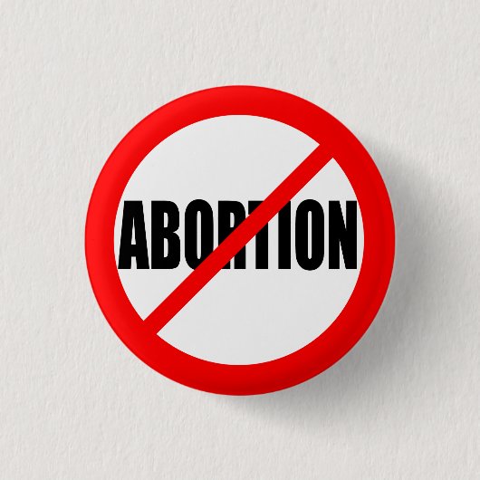 中絶なし 缶バッジ (正面)