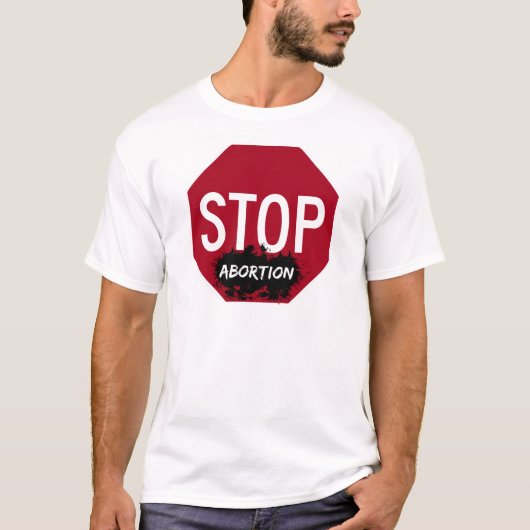 中絶の人のTシャツをストップ Tシャツ (正面)