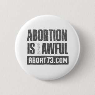 中絶はひどい Abort73.comです 缶バッジ