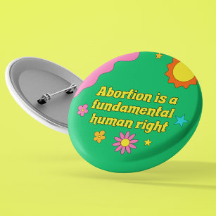 中絶は人間の権利に関する基本的なフェミニスト 缶バッジ