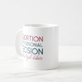 中絶は個人的な決断であって、法的な議論ではない コーヒーマグカップ (正面左)