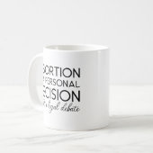 中絶は個人的な決断であって、法的な議論ではない コーヒーマグカップ (正面左)