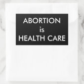 中絶は健康気にはっきりした女子の権利 長方形シール (バッグ)