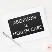 中絶は健康気にはっきりした女子の権利 長方形シール (封筒)