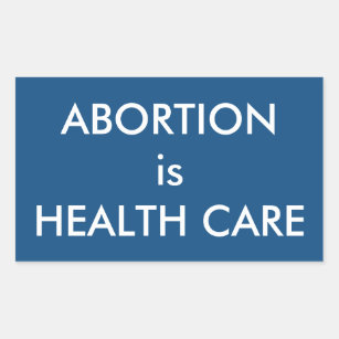中絶は健康気に女子の権利である 長方形シール