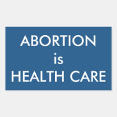 中絶は健康気に女子の権利である 長方形シール (正面)