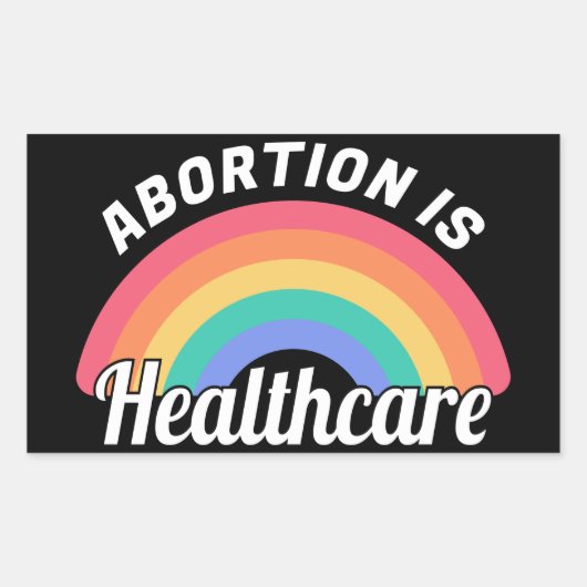 中絶は医療I 長方形シール (正面)