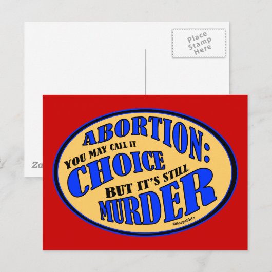 中絶は殺人である ポストカード (正面/裏面)