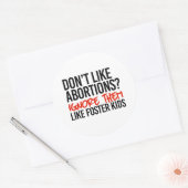 中絶は里子のように無視するのはいやだ ラウンドシール (封筒)