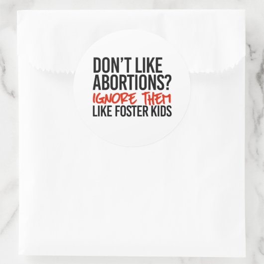 中絶は里子のように無視するのはいやだ ラウンドシール (バッグ)