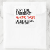 中絶を嫌って無視してはいけない スクエアシール (バッグ)