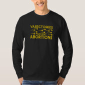 中絶を防ぐための男性の不妊手術 Tシャツ (正面)