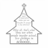 中絶カスタムに「思考と祈りの言葉」を使う シール (正面)