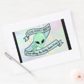 中絶ステッカーに対するエイリアン 長方形シール (封筒)