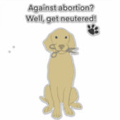 中絶ユーモアのある権 シール (正面)