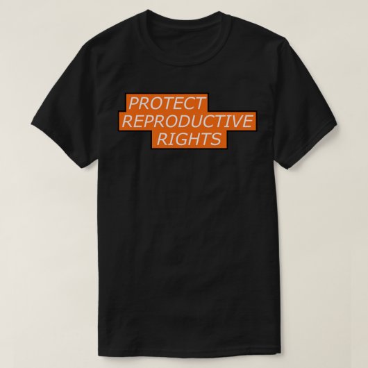 中絶保護を支持する生殖権 Tシャツ (デザイン正面)