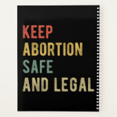 中絶賛成 – 中絶保の安全と法律I プランナー手帳 (裏面)