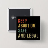 中絶賛成 – 中絶保の安全と法律I 缶バッジ (正面&裏面)