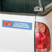中絶Bumperstickを支持してあるHypocritial バンパーステッカー (トラック上)