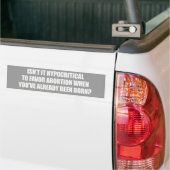 中絶Bumperstickを支持してあるHypocritial バンパーステッカー (トラック上)