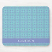 中線モダンアートパターンライトブルーパーソナライズされた マウスパッド (正面)