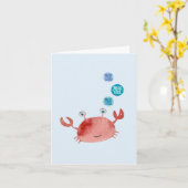 中華カニ / 日本のカニ カード (黄色い花)