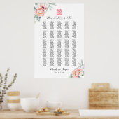 中華双喜結婚式ゲストリスト看板 ポスター (キッチン)