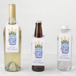 中華料理のウオーターカラーワインアイスバケツ ボトルネックタグ