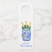 中華料理のウオーターカラーワインアイスバケツ ボトルネックタグ (正面)