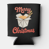 中華料理のテイクアウト箱 箸 クリスマス 缶クーラー (正面)