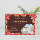 中華料理の誕生日パーティー 招待状 (スタンド正面)