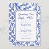 中華料理をする前に何か青いフローラ 招待状 (正面/裏面)