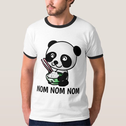 中華料理大好き NOM NOM NOM Tシャツ (正面)