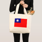 中華民国(台湾)の旗-中華民國國旗 ラージトートバッグ (正面(商品))