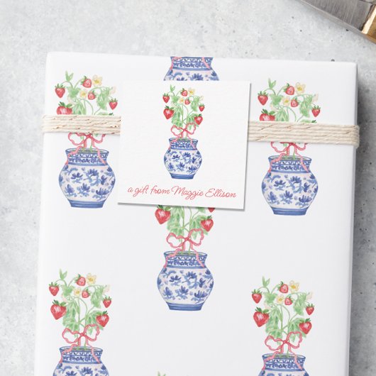 中華石見花瓶赤いちご贈答用エンクロージャー ノートカード