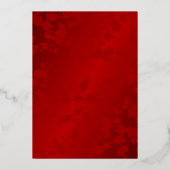 中華結婚式の喜びの印   箔招待状 (裏面)