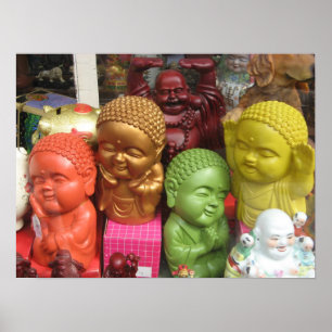 中華街Buddhas ポスター