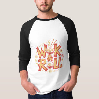 中華鍋とロール 点心 アジア料理 レトロ ヴィンテージ フード Tシャツ