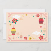 中華風誕生日パーティーレストラン テイクアウト フォト 招待状 (裏面)