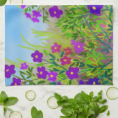 中西部の国の野生の花の台所タオル キッチンタオル (折り畳み)