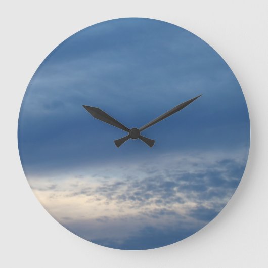 中西部の夕日 ラージ壁時計 (正面)