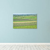 中西部の農場が美しい景観を楽しめる キャンバスプリント (インサイチュ (ウッドフロア))