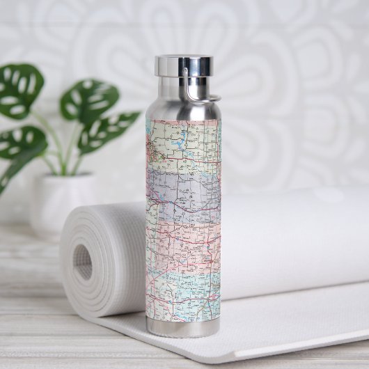 中西部アメリカの道路地図 ウォーターボトル (ヨガ)
