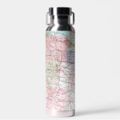 中西部アメリカの道路地図 ウォーターボトル (正面)