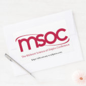 中西部オリジンサイエンスカンファレンスステッカー 長方形シール (封筒)