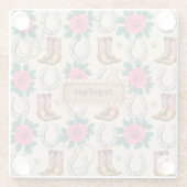 中西部パーソナライズされたプリンセス設計者 ガラスコースター (裏面)