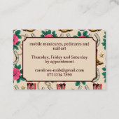 中西部プリンセス爪、 ネイル/ヘア/美しい/ファッション 名刺 (裏面)